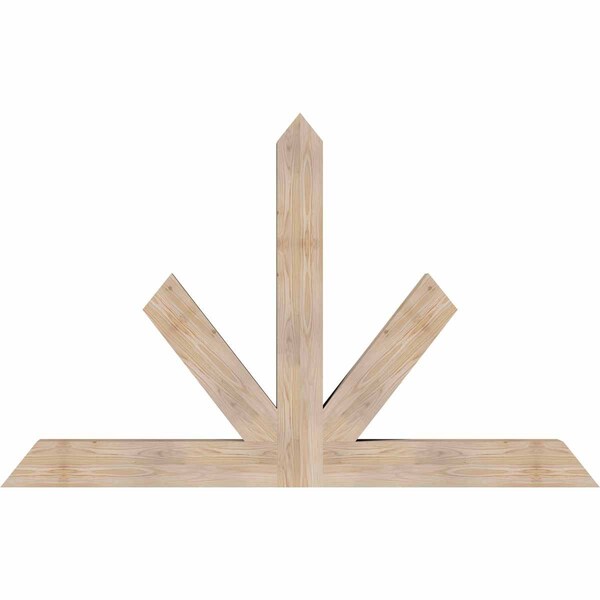 Ekena Millwork Saratoga Smooth Timber Gable Bracket, Douglas Fir, 72"W x 45"H x 5 1/2"D x 5 1/2"F, 15/12 Pitch GBW072X45X0606SAR00SDF - main